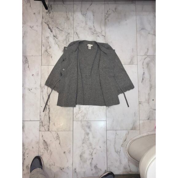 Vintage Lucy & Laurel Gray 100% Lambswool Cardigan Sweater Sz M - Picture 6 of 9